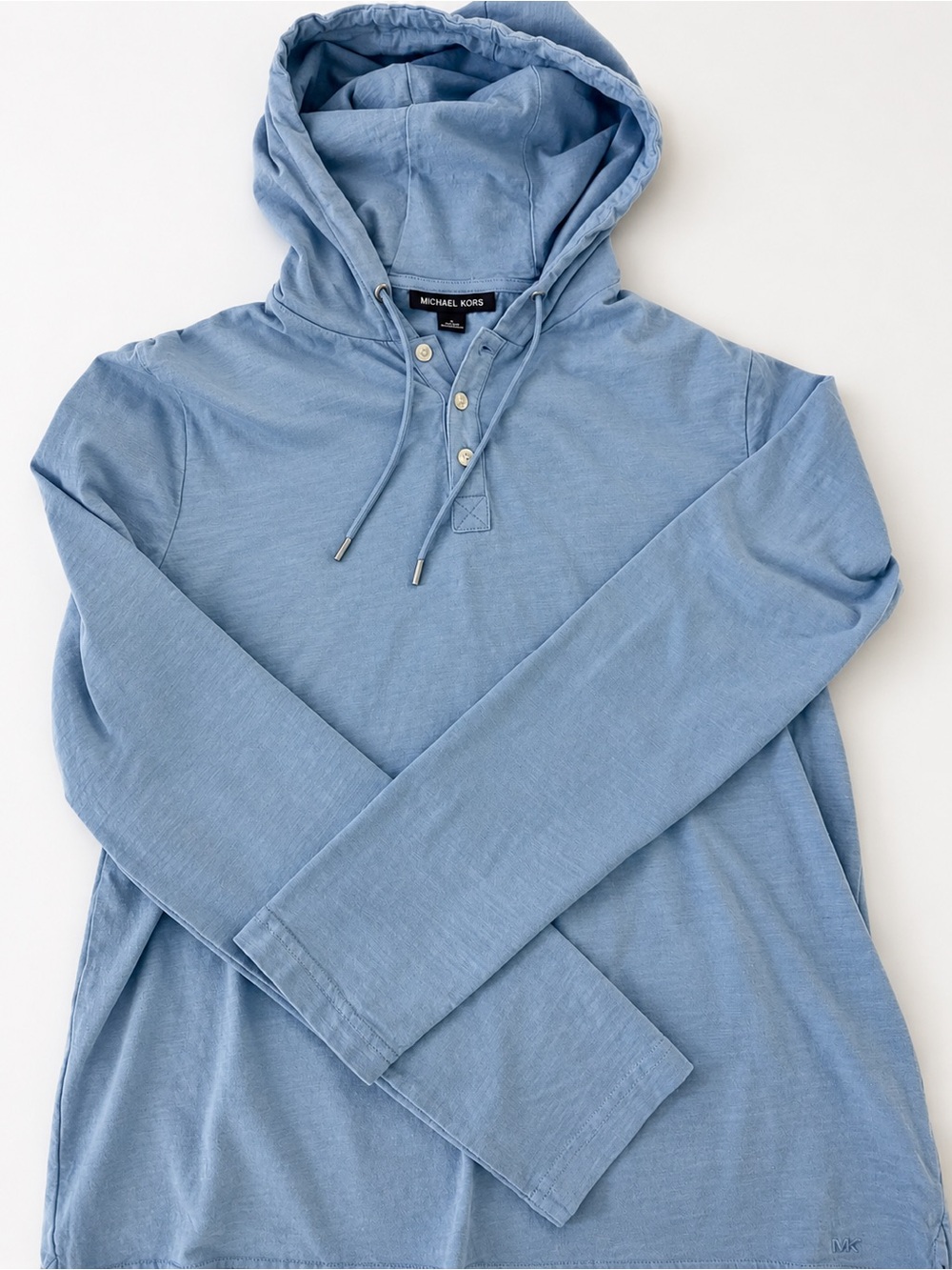 Michael Kors Blue Hooded Long Sleeve Pullover
